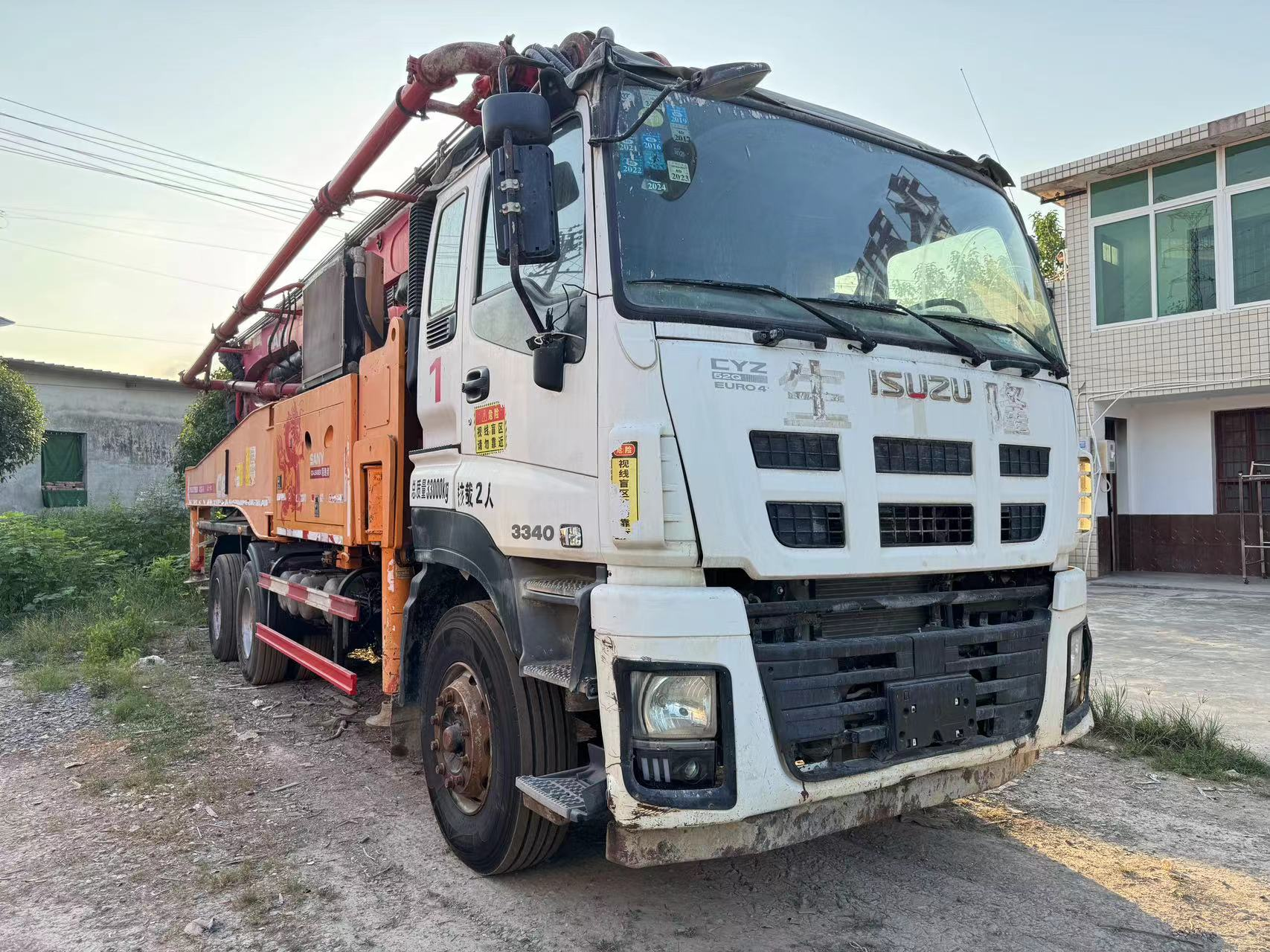 2015 sany boompomp 47 m op vrachtwagen gemonteerde betonpompwagen op isuzu-chassis