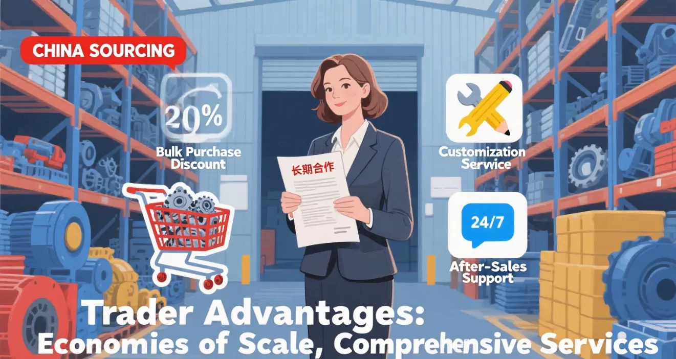 China Sourcing biedt schaalvoordelen van handelaren, uitgebreide diensten (20% bulkkorting, aanpassing, 24/7 ondersteuning) voor langdurige samenwerking